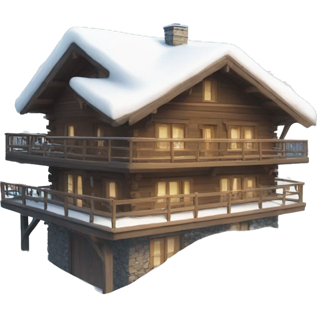 Chalet in the snow  emoji