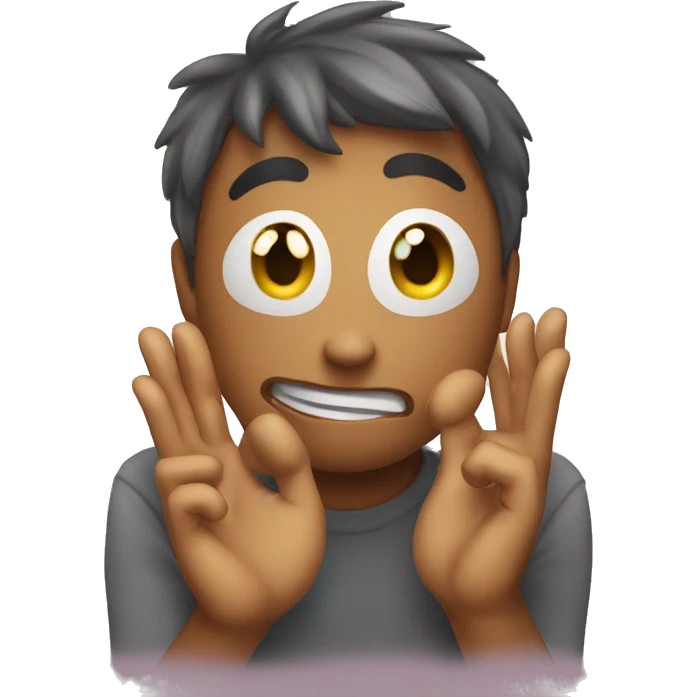 concerned emoji cheering up another sad emoji by patting it n the head to make it all better emoji