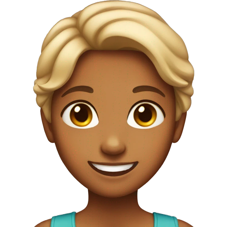 smiling girl with tanned skin emoji