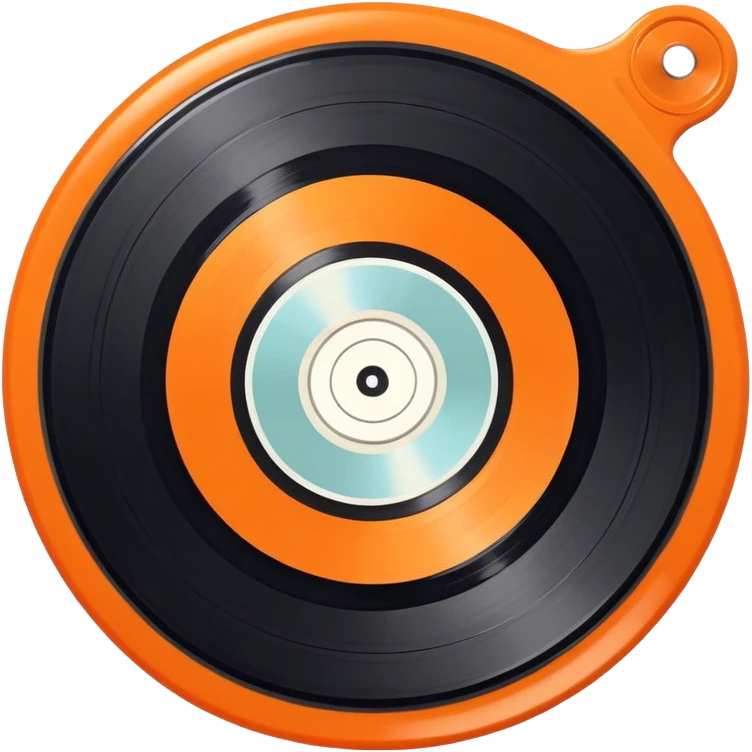  vinyl record orange emoji