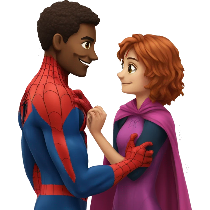 spiderman with « i love yona » emoji