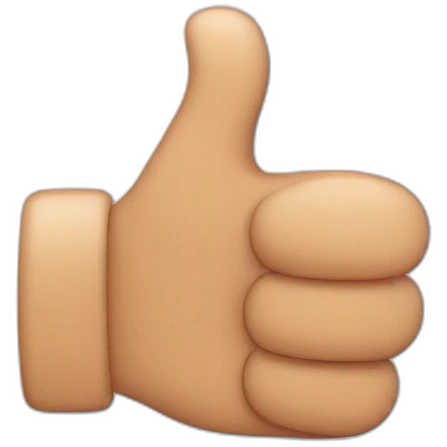 Thumbs up with curved thumb  emoji