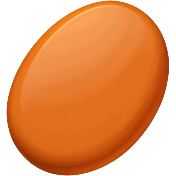 Smooth River Stone orange emoji