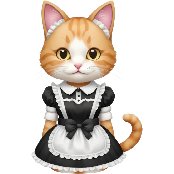 Cat with maid costume  emoji