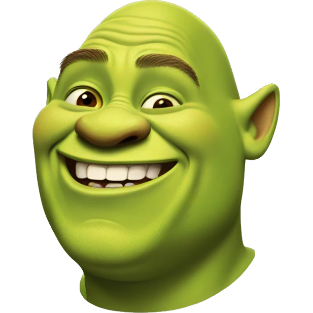 shrek laughing out loud emoji