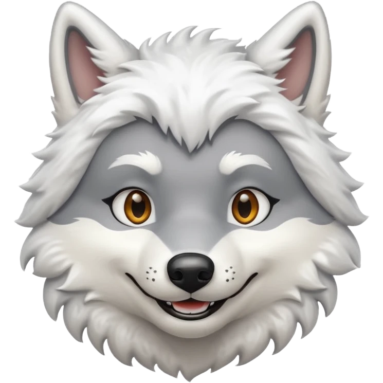 snow Wolf smile,  emoji