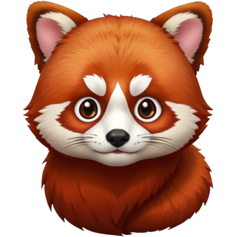 A red panda with serious eyes and a furrowed brow. emoji
