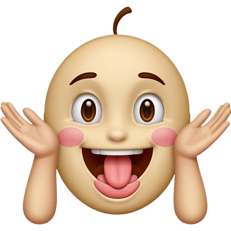 tongue out with hands to the side emoji emoji