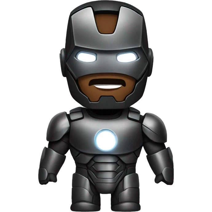 Black Iron man  emoji