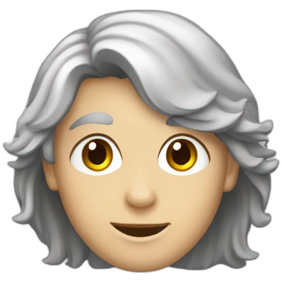 pell blanca, cabell negre i somriure emoji