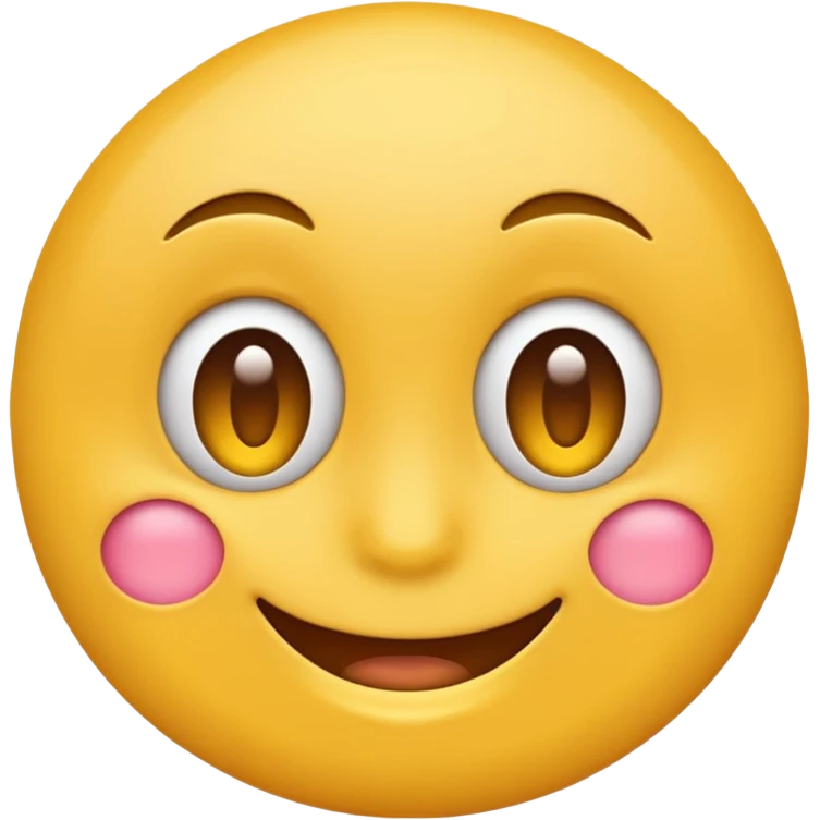 Emoji, yellow round smirking face emoji