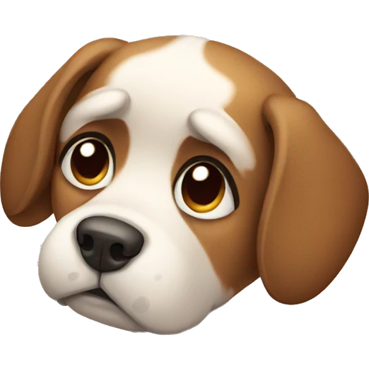 sad dog emoji