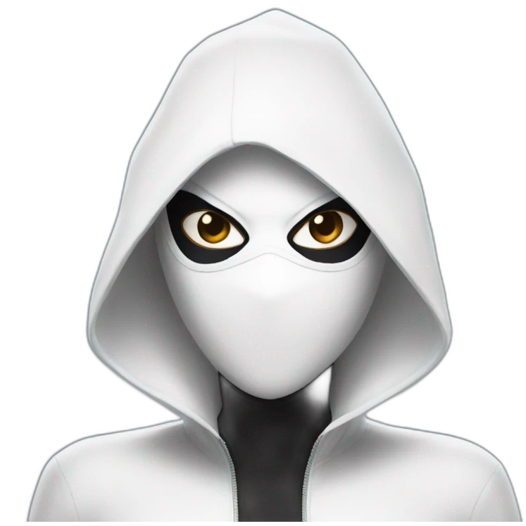 Spider Gwen wearing  a mask emoji