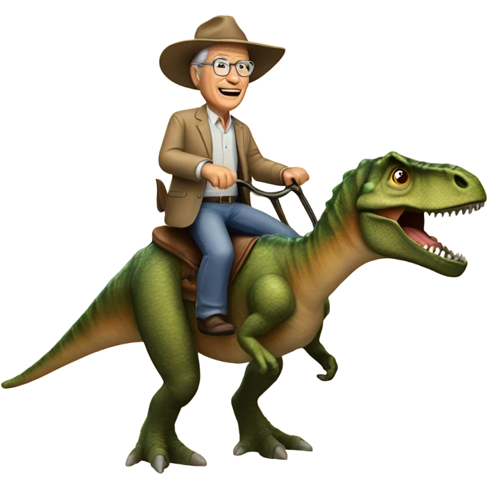 john hammond riding a dinosaur  emoji