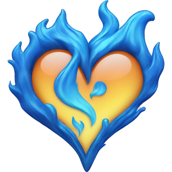 Heart with blue flame  emoji
