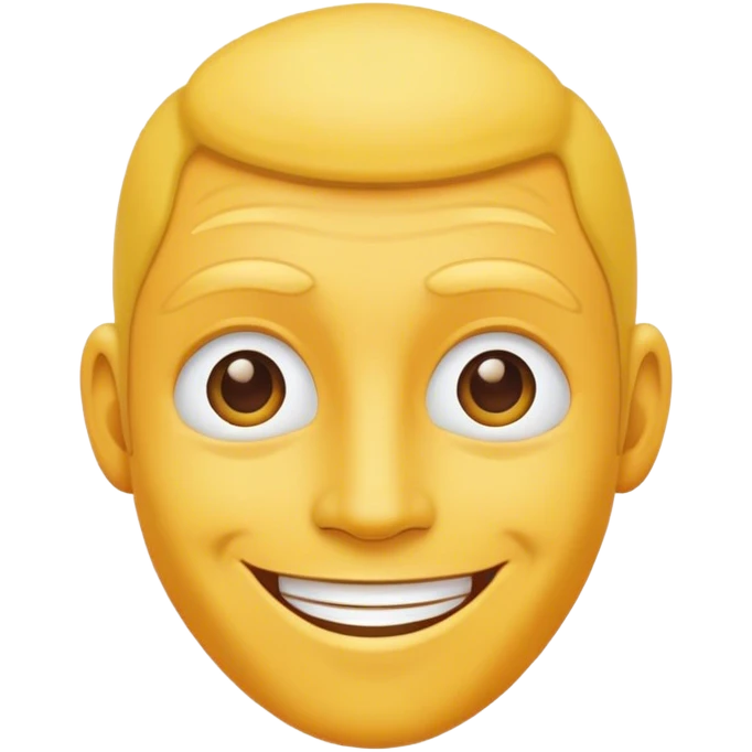 Normal yellow face smiling emoji