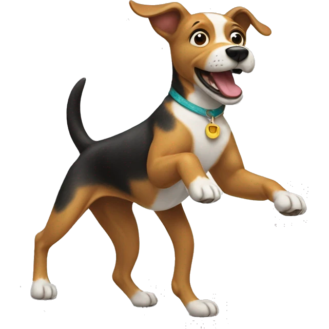Dancing dog emoji