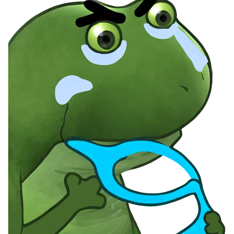A sad red Elmo puppet with teardrops emoji