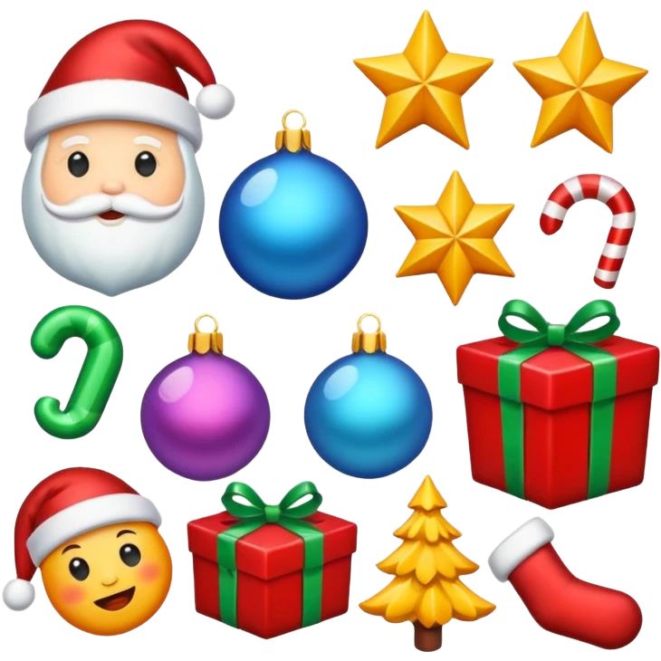 Create Christmas stickers emoji