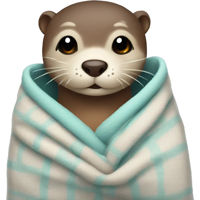 otter cozy in blanket emoji
