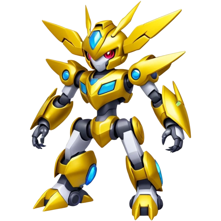 Shiny Fakemon-Pokemon-Digimon-Medabot-fusion, full body emoji