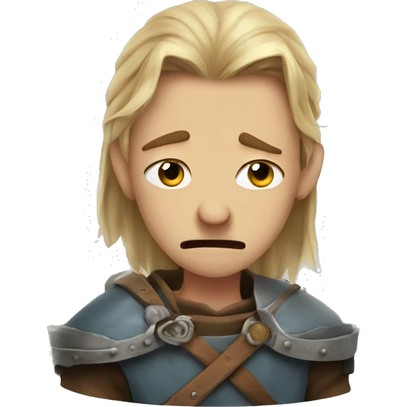 medieval crying face with DnD styl emoji