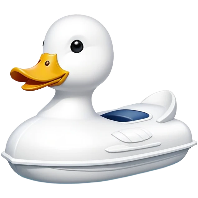The white duck-shaped pedal boats  emoji