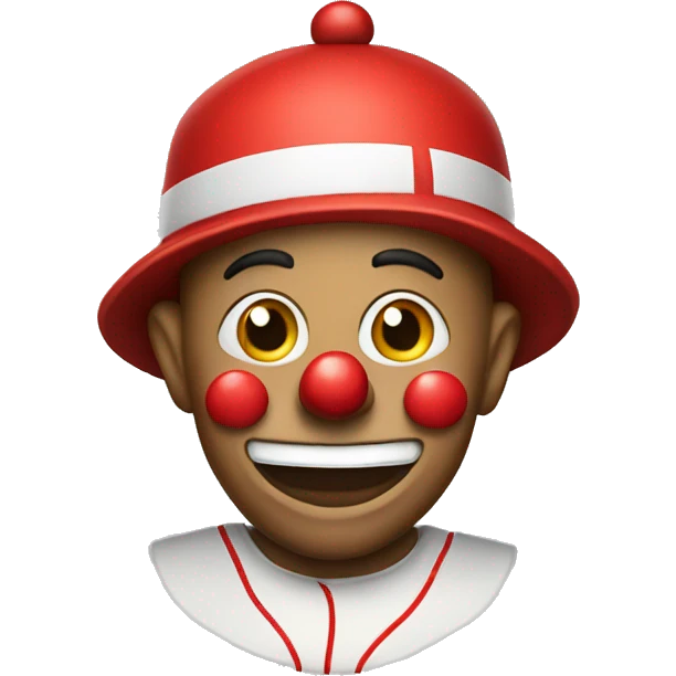 Clown with a red baseball hat emoji