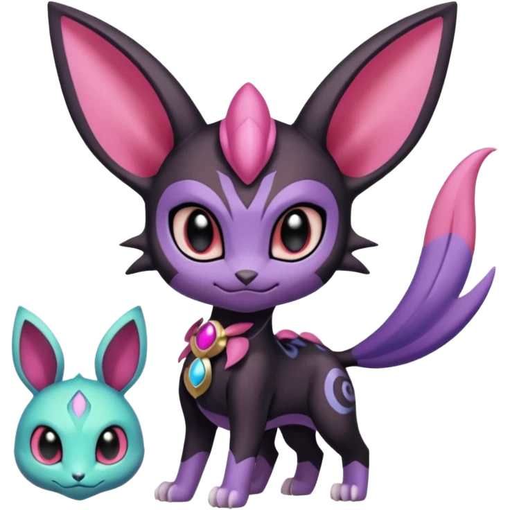 Meloetta-Skitty-Espeon-Spyro-Toothless-Stitch-Pokémon-Fakémon-creature-hybrid emoji