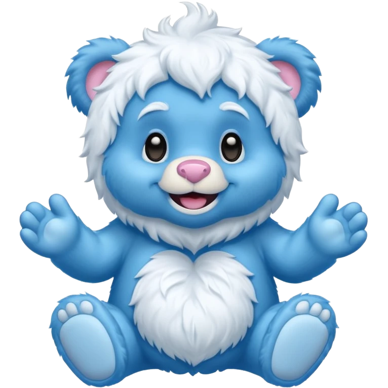 blue care bear yeti emoji