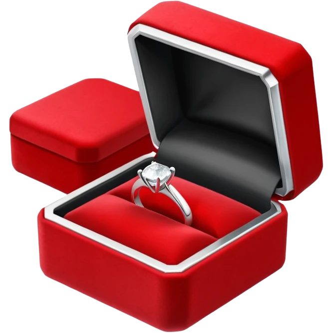 Diamond Ring in Simple Red Box emoji