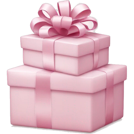 Light pink Christmas gifts under a white Christmas tree  emoji