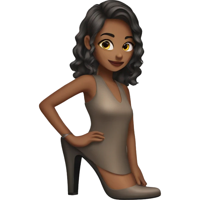 a girl with heels emoji