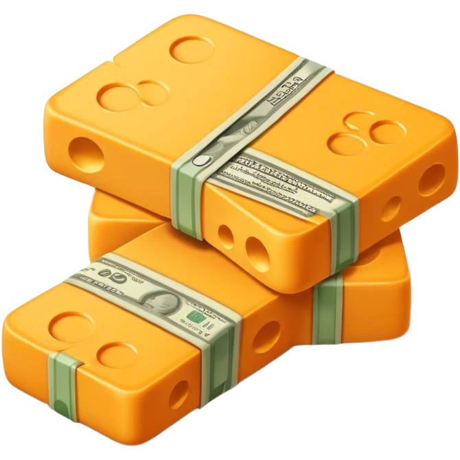 Cheddar that looks like money bands emoji
