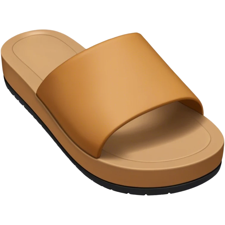 open toe male light tan slide emoji