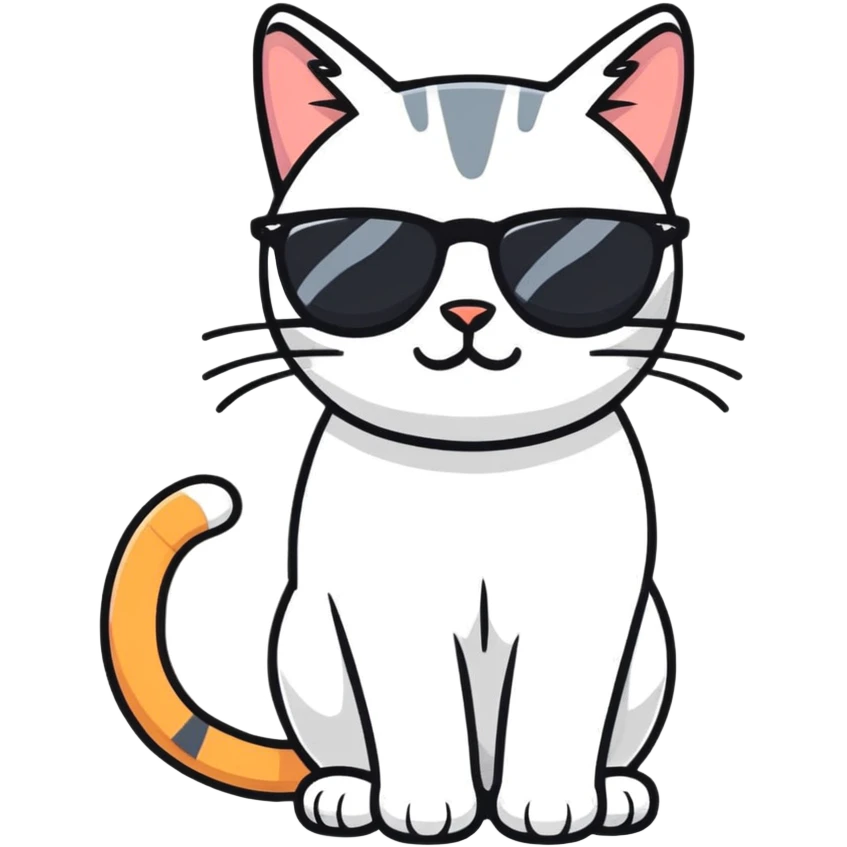 Cat with sunglasses emoji