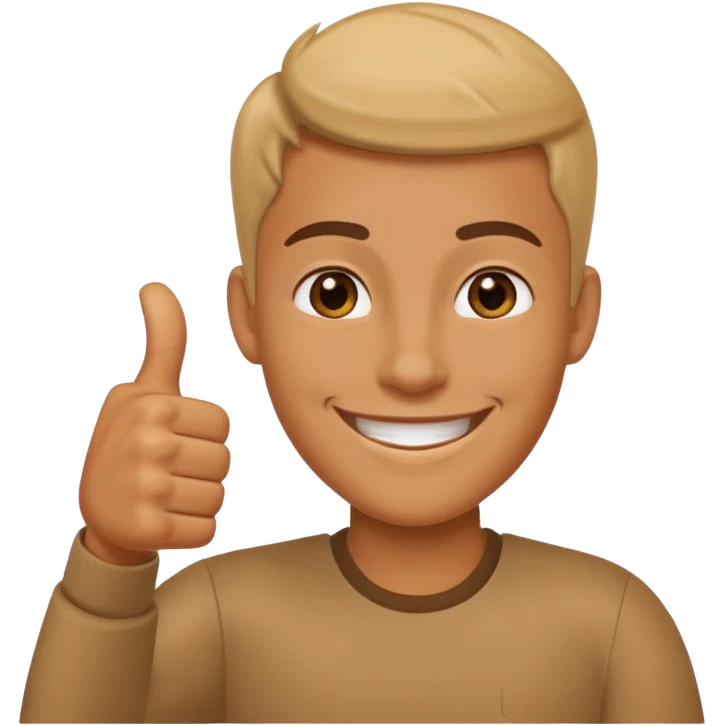 person happy doing thumbs up emoji