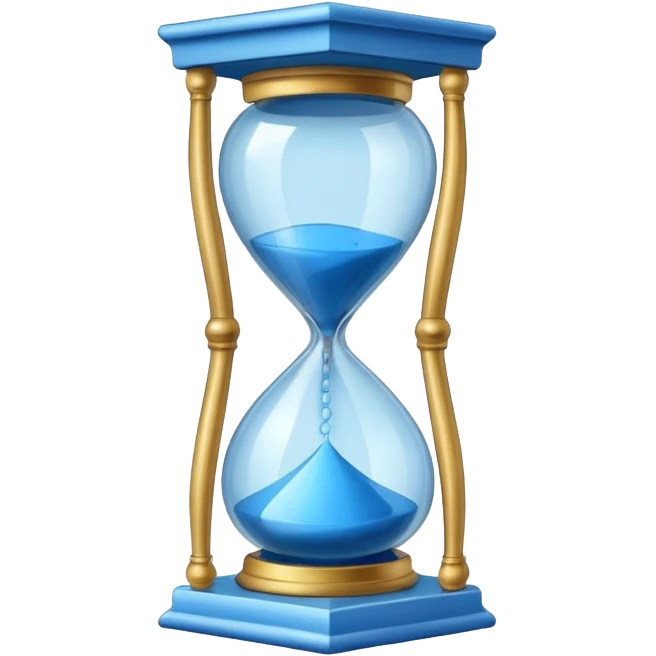 blue sandclocks emoji