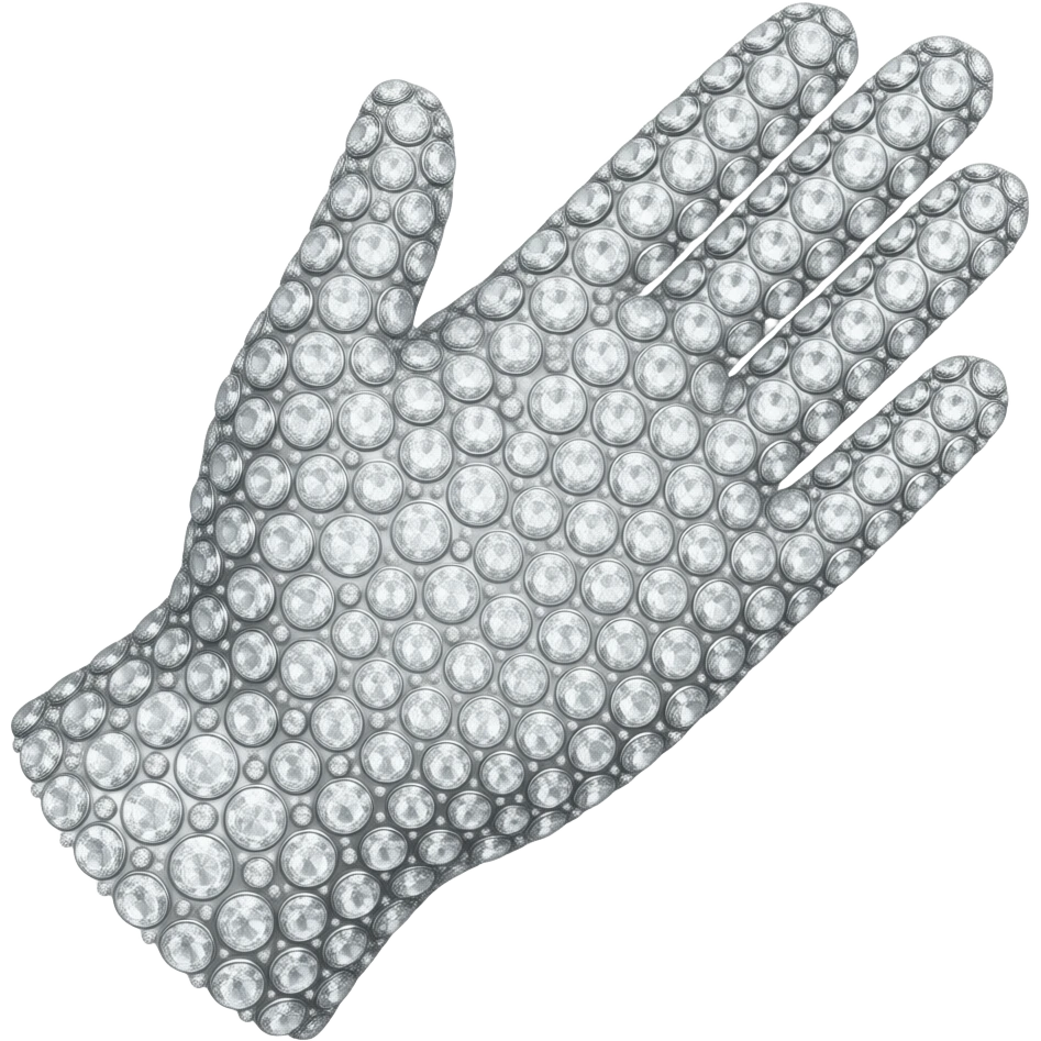 Swarovski diamond glove emoji
