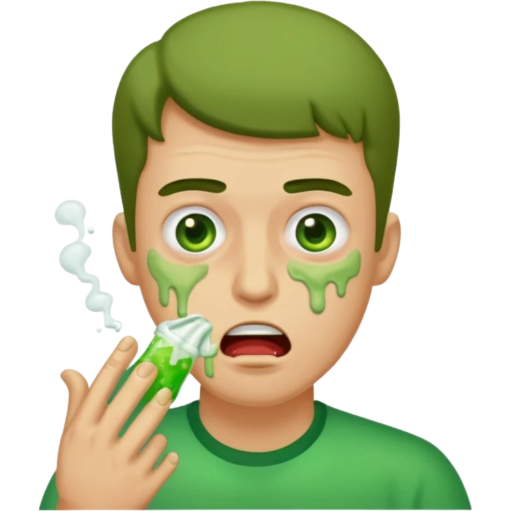 Guy throwing up everywhere  emoji