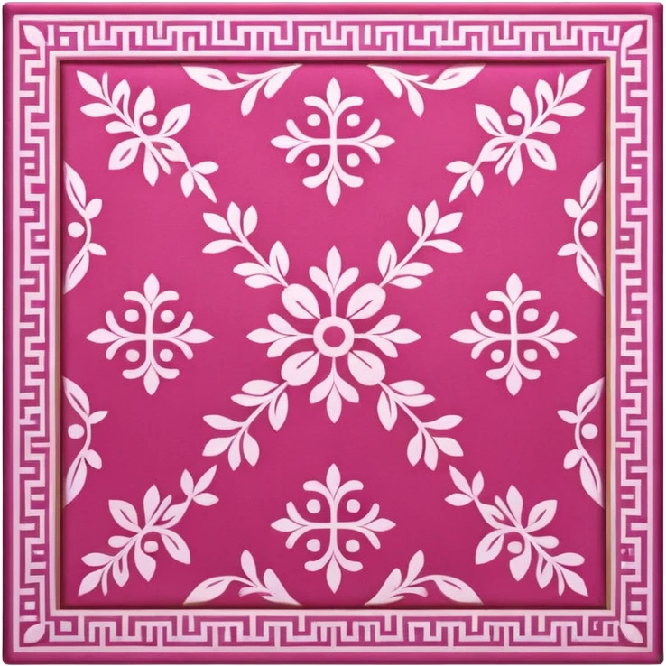 traditional patterned pink carpet emoji