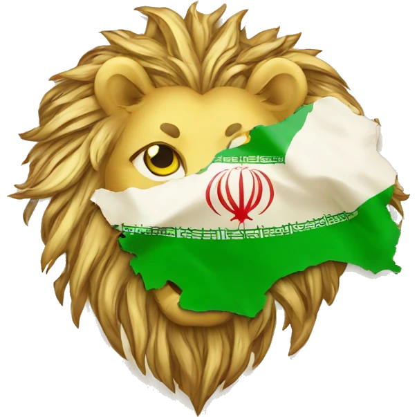 Iran lion and sun emoji