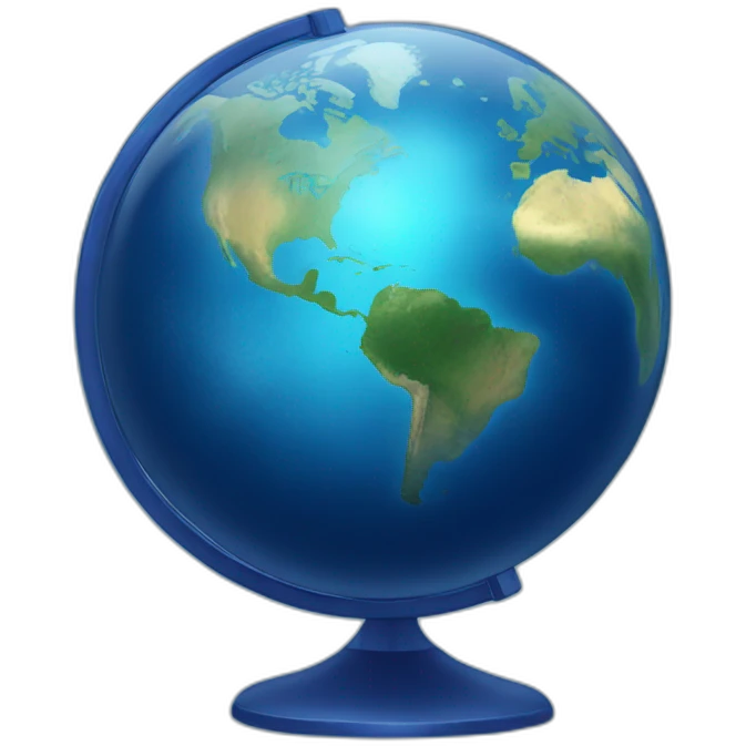 globe with blue aura emoji