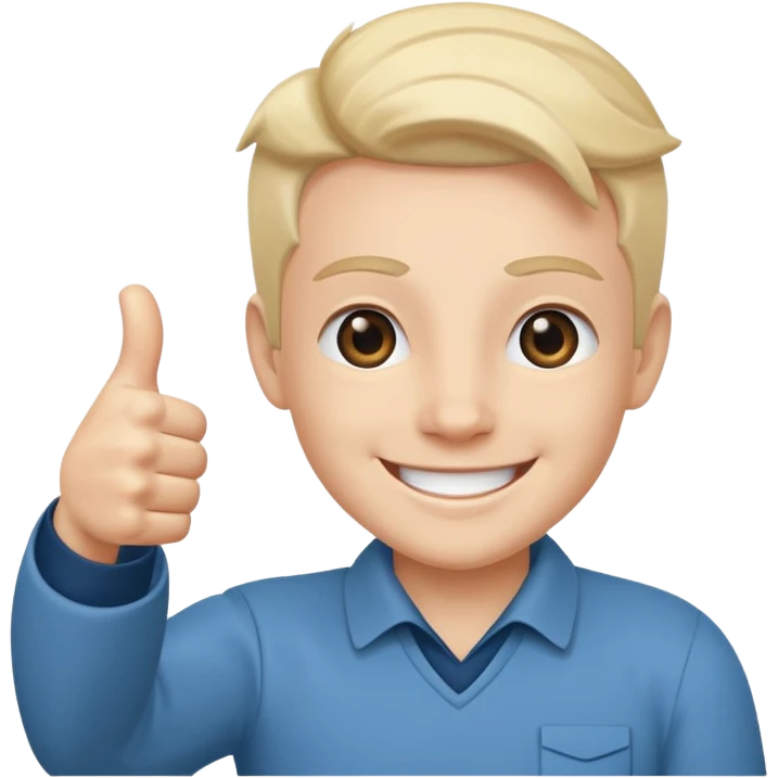 Gojo image smiling and with an thumb up emoji