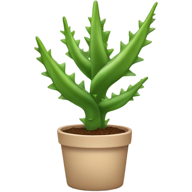 An aloe plant with eyes waving hi  emoji