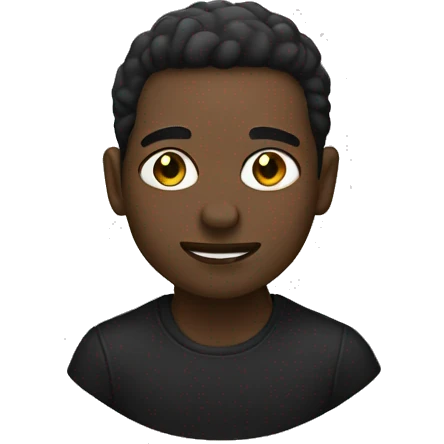 Black color pop emoji