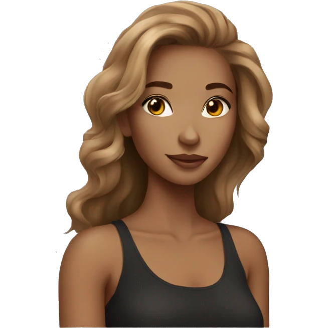 stunning girl light brown hair emoji