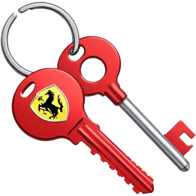 Ferrari key with a white background emoji