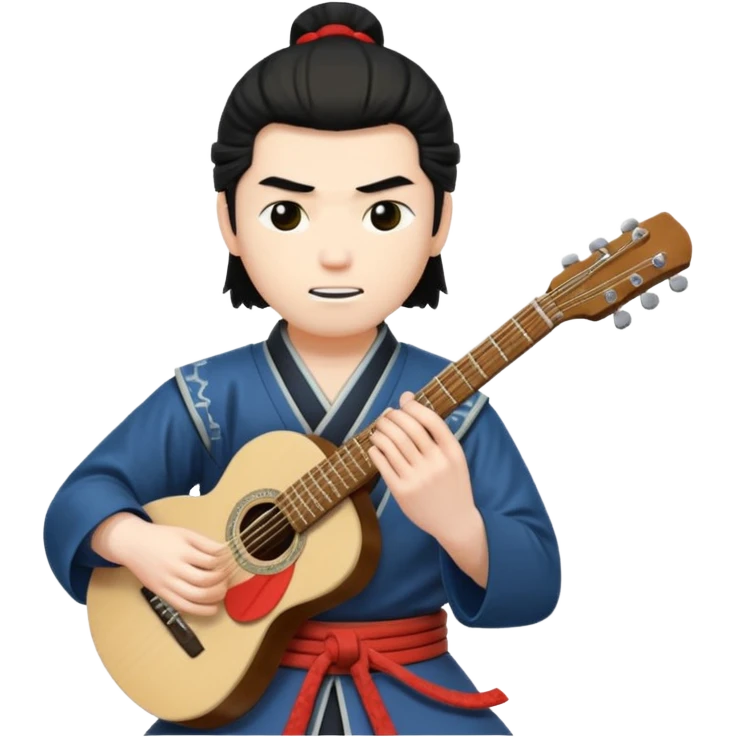 samurai play guitar emoji