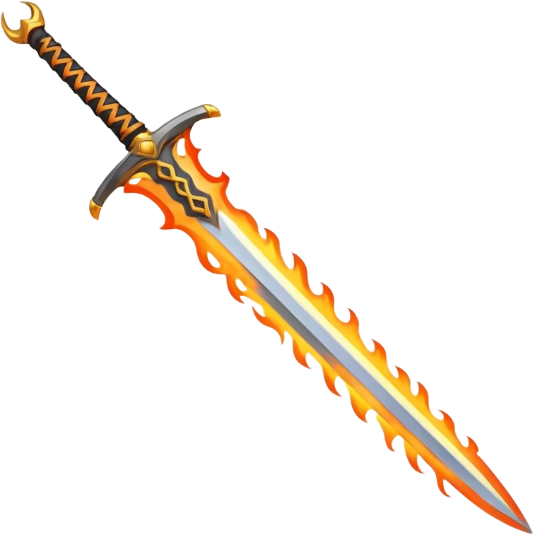 sword on fire emoji style
- Designs that remind you of the blade of Japanese animation extinction emoji